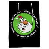 Zwarte Kerstman maakt zijn Naughty List Medium Cadeauzakje (Achterkant)