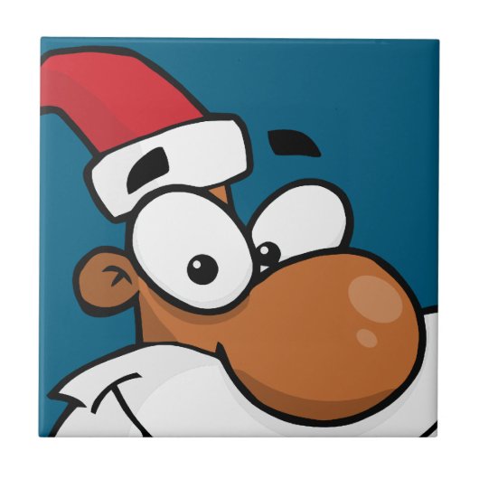 Zwarte Kerstman maakt zijn Naughty List Tegeltje (Voorkant)