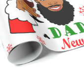 Zwarte kerstman Man Mannen bibard Cadeaupapier (Rol Hoek)