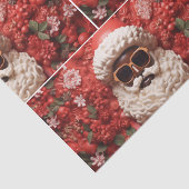 Zwarte Kerstman Melanin Kerst 3D St. Nick Tissuepapier (Detail)