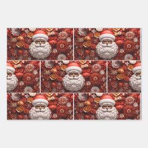 Zwarte kerstman, melanine kerst, lelijke kerstzeug inpakpapier vel