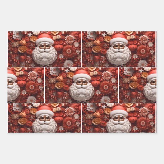 Zwarte kerstman, melanine kerst, lelijke kerstzeug inpakpapier vel (Voorkant 2)