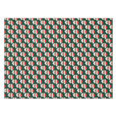 Zwarte kerstman met bruine huid met groene kerst tafelkleed (Voorkant (Horizontaal))