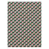 Zwarte kerstman met bruine huid met groene kerst tafelkleed (Voorkant)