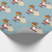 Zwarte Kerstman met cadeaus Cadeaupapier (Hoek)