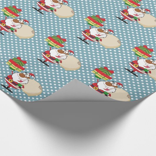 Zwarte Kerstman met cadeaus Cadeaupapier (Hoek)