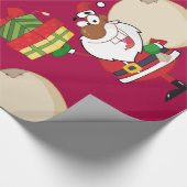 Zwarte Kerstman met cadeaus Cadeaupapier (Hoek)