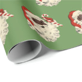 zwarte kerstman met snoepriet cadeaupapier (Rol Hoek)