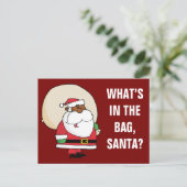 Zwarte kerstman met Speelgoed zak Feestdagenkaart (Staand voorkant)