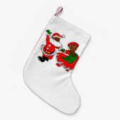 zwarte kerstman mevrouw claus kerstkous kleine kerstsok (Voorkant (Hangend))