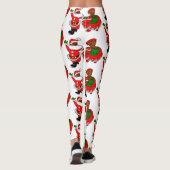 zwarte kerstman mevrouw claus leggings (Achterkant)