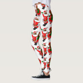 zwarte kerstman mevrouw claus leggings (Links)