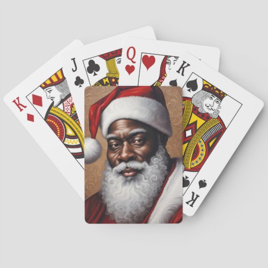 Zwarte Kerstman Speelkaarten | Poker, Schoppen Kaa (Achterkant)
