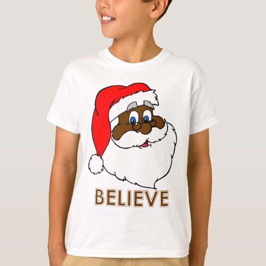 Zwarte Kerstman T-shirt (Voorkant)