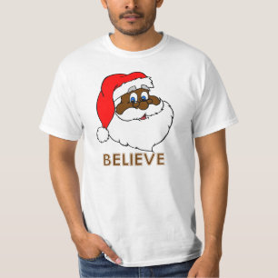 Zwarte Kerstman T-shirt