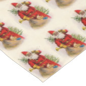 zwarte kerstman tafelkleed (Gekanteld)