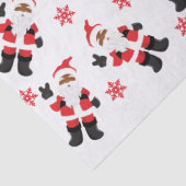 Zwarte kerstman tissuepapier (Detail)