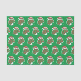 Zwarte Kerstman | Vrolijk kerstfeest | Groen Tissuepapier