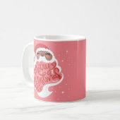 Zwarte Kerstman | Vrolijk kerstfeest | Roze Koffiemok (Voorkant links)