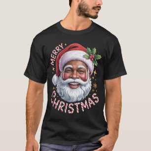 Zwarte Kerstman Zalig Kersthemd Afrikaans Am T-shirt