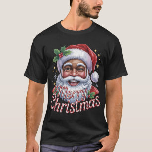 Zwarte Kerstman Zalig Kerstmis T-shirt Afrikaans A