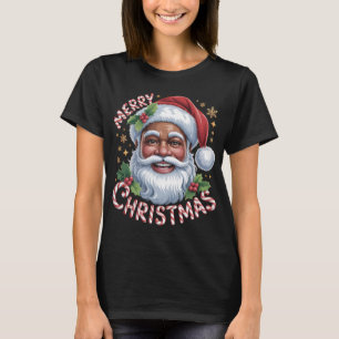 Zwarte Kerstman Zalig Kerstmis T-shirt Afrikaans A