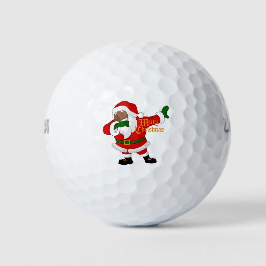 zwarte kerstmanvis golfballen (Voorkant)
