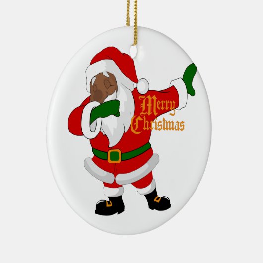 zwarte kerstmanvis keramisch ornament (Rechts)