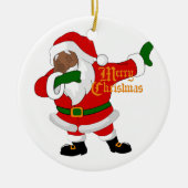 zwarte kerstmanvis keramisch ornament (Voorkant)