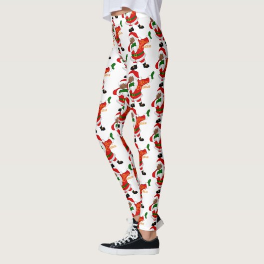 zwarte kerstmanvis leggings (Links)