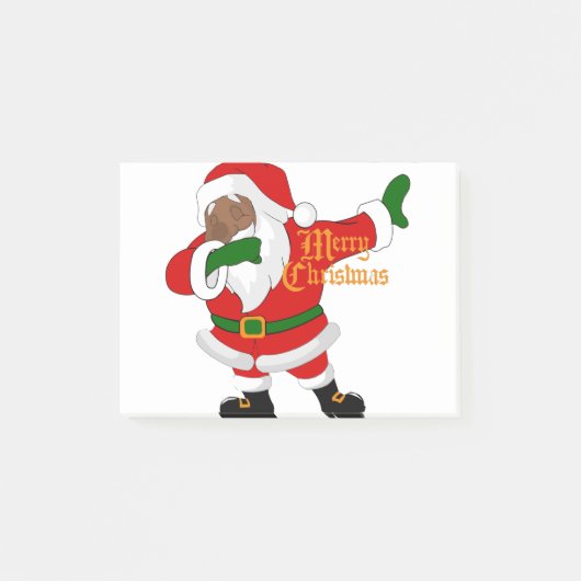 zwarte kerstmanvis post-it® notes (Voorkant)