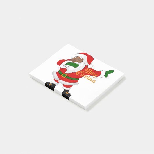 zwarte kerstmanvis post-it® notes (Schuin)
