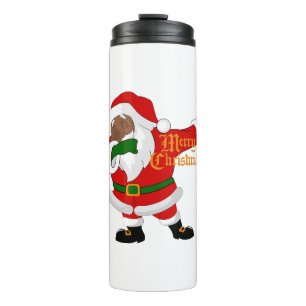 zwarte kerstmanvis thermosbeker