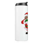 zwarte kerstmanvis thermosbeker (Gedraaid links)