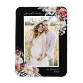 Zwarte Kerstmis Elegante Fotomagneet Magneet (Verticaal)