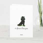 Zwarte Kerstmis- en feestkaarten met Holle Poodle Feestdagen Kaart (Achterkant)