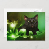 Zwarte Kerstmis Feestdagenkaart (Voorkant / Achterkant)