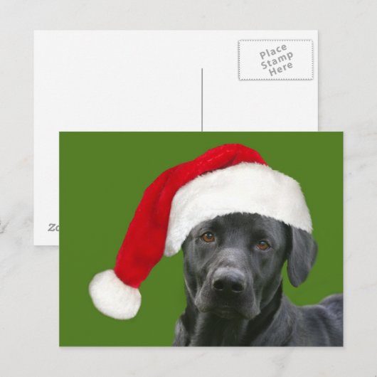 Zwarte Kerstmis Feestdagenkaart (Voorkant / Achterkant)