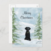 Zwarte Kerstmis Feestdagenkaart (Voorkant / Achterkant)