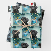 Zwarte Kerstmis Inpakpapier Vel (In situ)