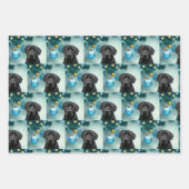 Zwarte Kerstmis Inpakpapier Vel (Voorkant)