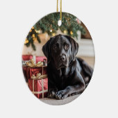 Zwarte Kerstmis Keramisch Ornament (Rechts)