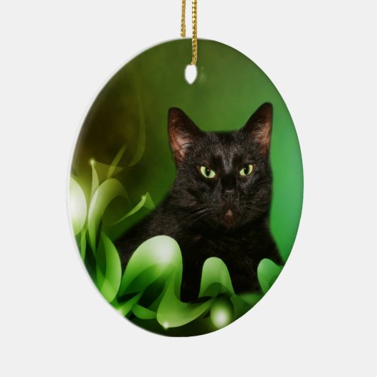 Zwarte Kerstmis Keramisch Ornament (Rechts)