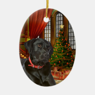 Zwarte Kerstmis Keramisch Ornament