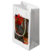 Zwarte Kerstmis Klein Cadeauzakje (Voorkant Gekanteld)