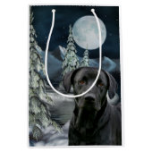 Zwarte Kerstmis Medium Cadeauzakje (Voorkant)