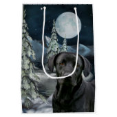 Zwarte Kerstmis Medium Cadeauzakje (Achterkant)