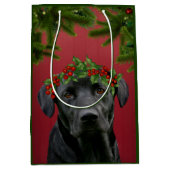 Zwarte Kerstmis Medium Cadeauzakje (Voorkant)