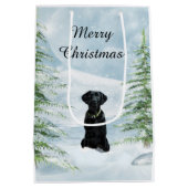 Zwarte Kerstmis Medium Cadeauzakje (Achterkant)