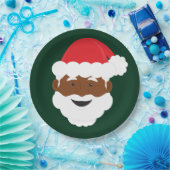 Zwarte Kerstmis Papieren Bordje (Feest)